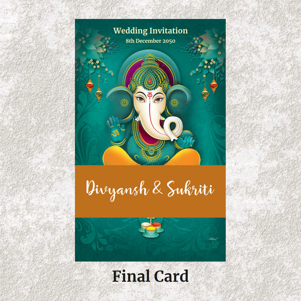 KL2071 Translucent Cover Luxury Wedding Card - Kalash Cards