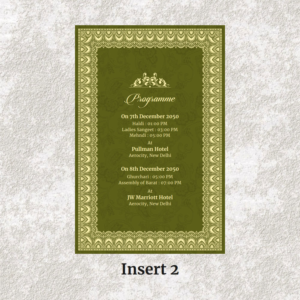 KL2071 Translucent Cover Luxury Wedding Card - Kalash Cards