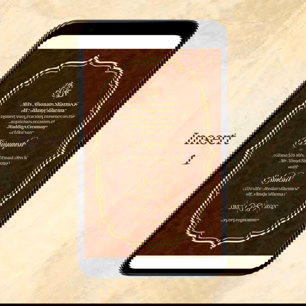 KL2072 Digital Wedding PDF Ecard - Kalash Cards