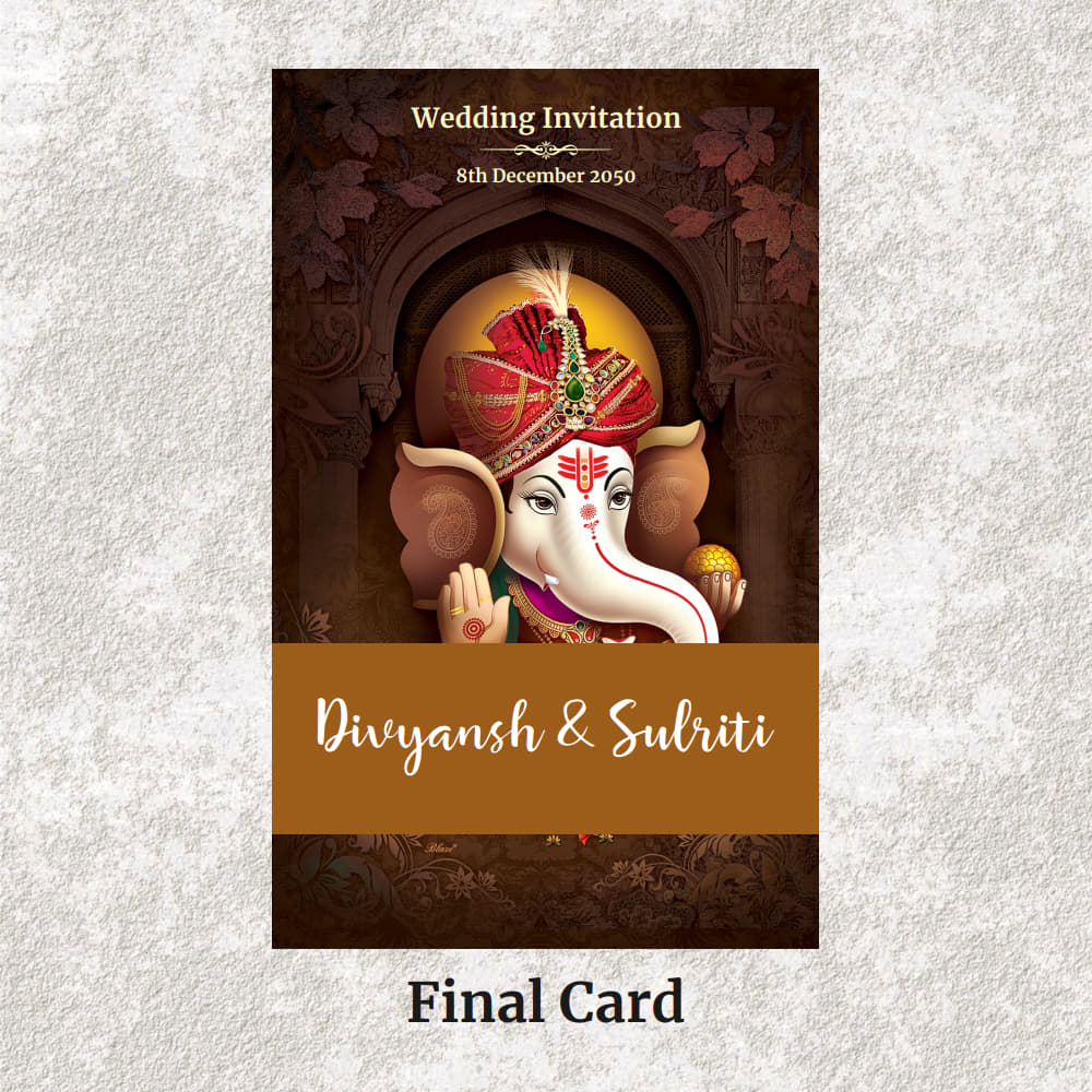 KL2072 Translucent Cover Luxury Wedding Card - Kalash Cards