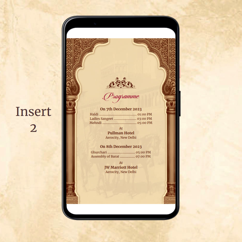 KL2073 Digital Wedding PDF Ecard - Kalash Cards