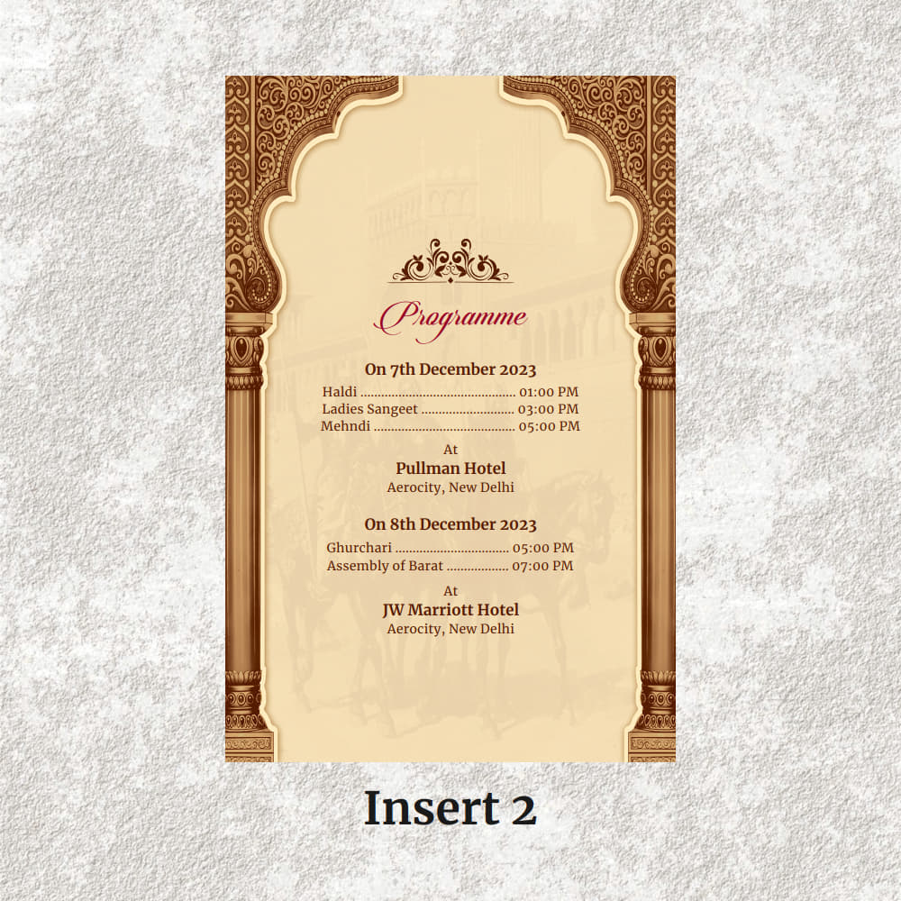 KL2073 Translucent Cover Luxury Wedding Card - Kalash Cards