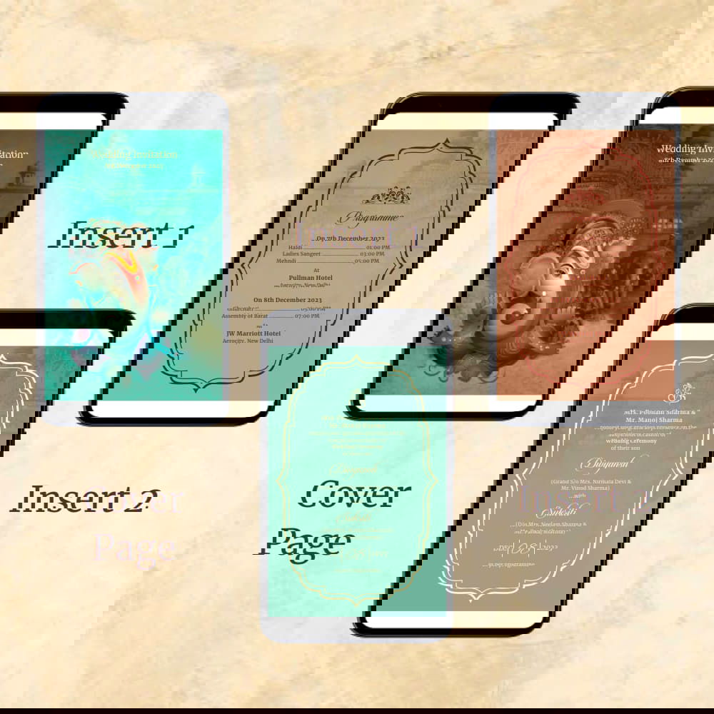 KL2074 Digital Wedding PDF Ecard - Kalash Cards