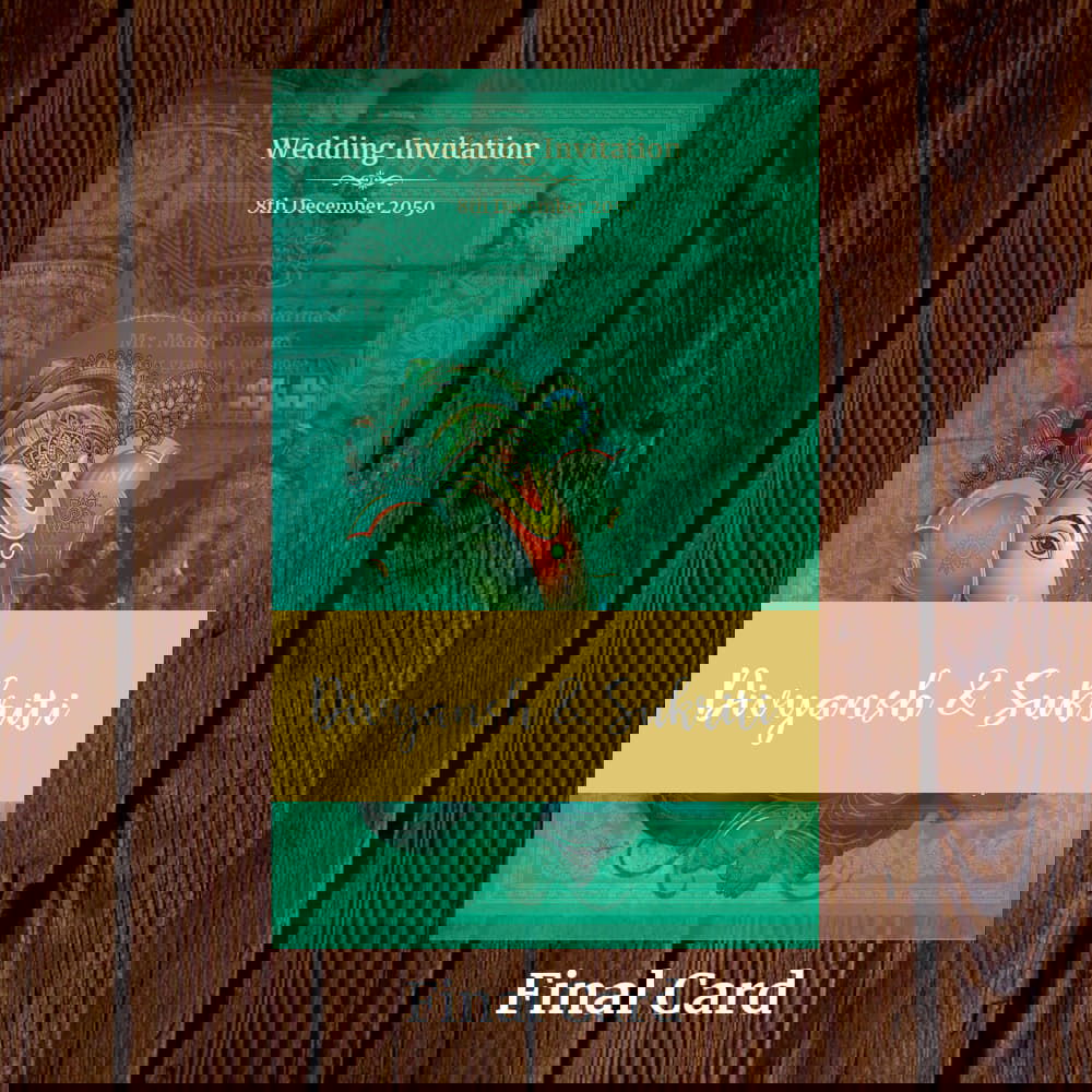 KL2074 Translucent Cover Luxury Wedding Card - Kalash Cards