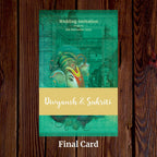 KL2074 Translucent Cover Luxury Wedding Card - Kalash Cards