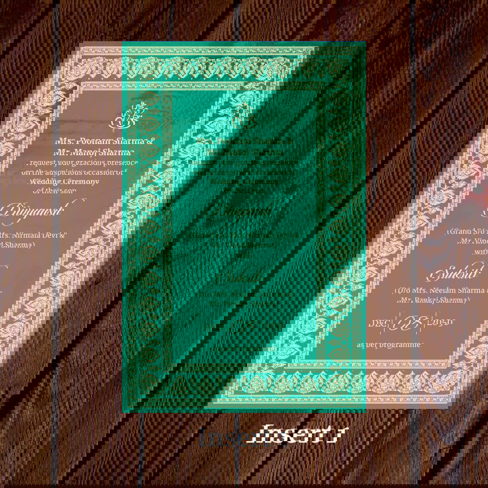 KL2074 Translucent Cover Luxury Wedding Card - Kalash Cards