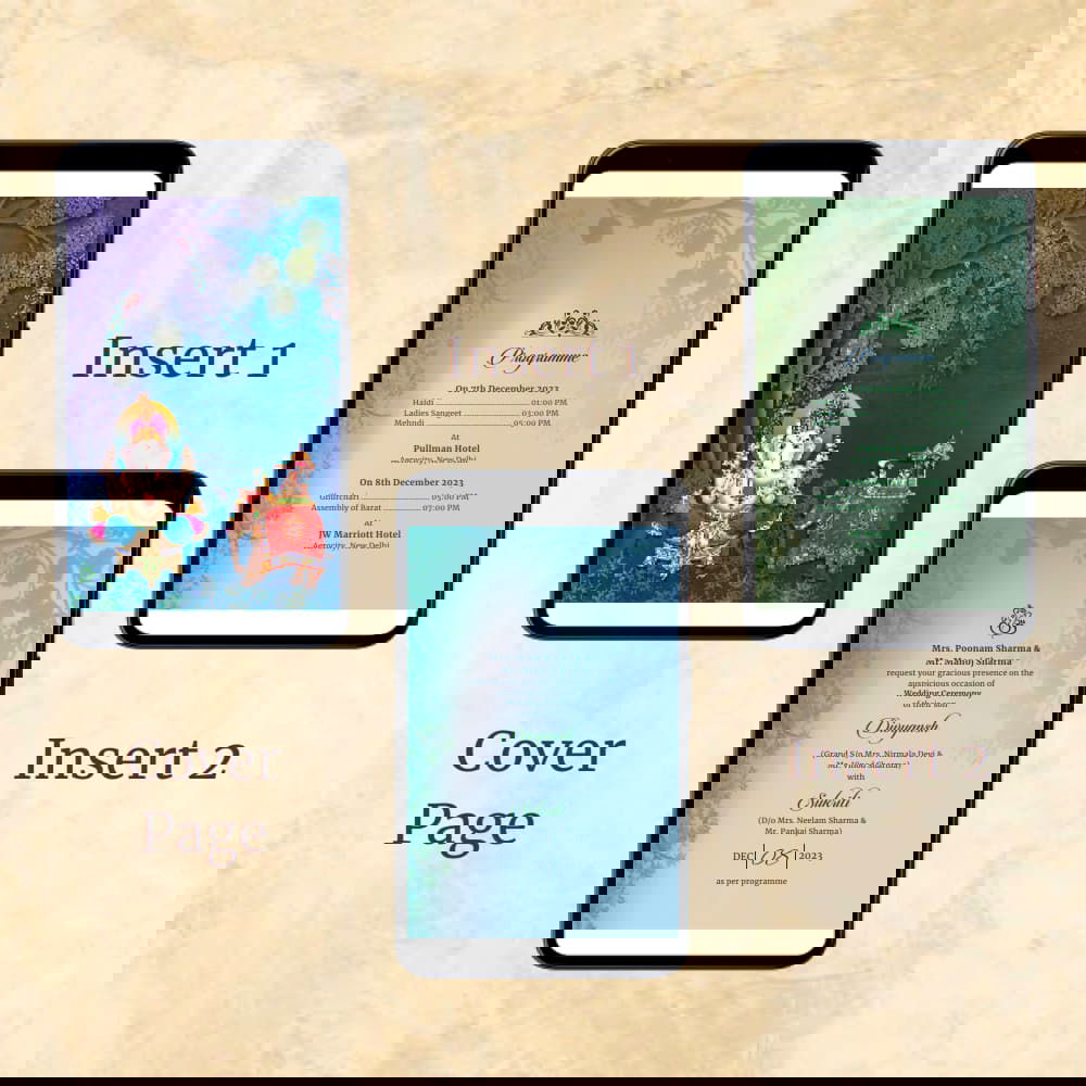 KL2076 Digital Wedding PDF Ecard - Kalash Cards