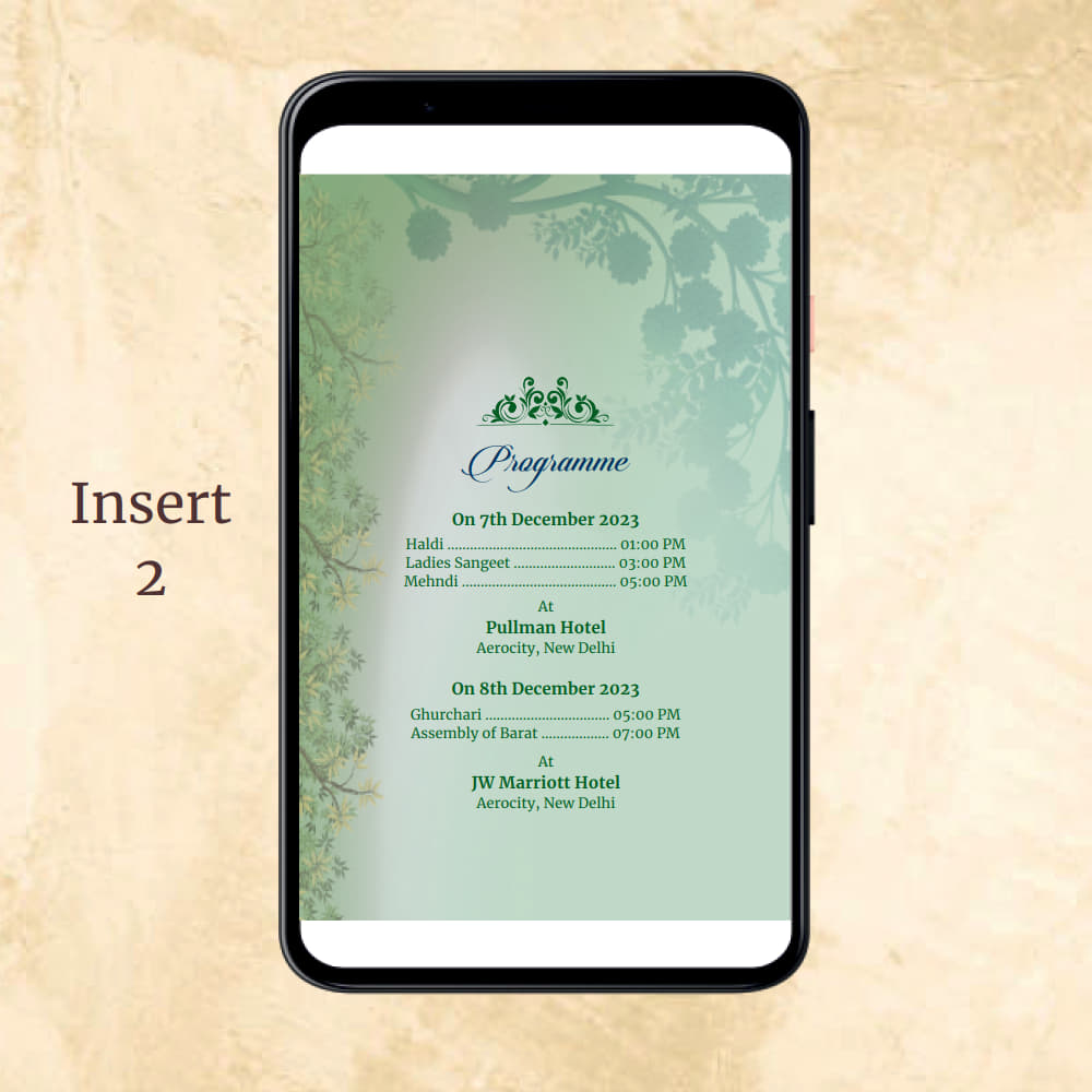 KL2076 Digital Wedding PDF Ecard - Kalash Cards