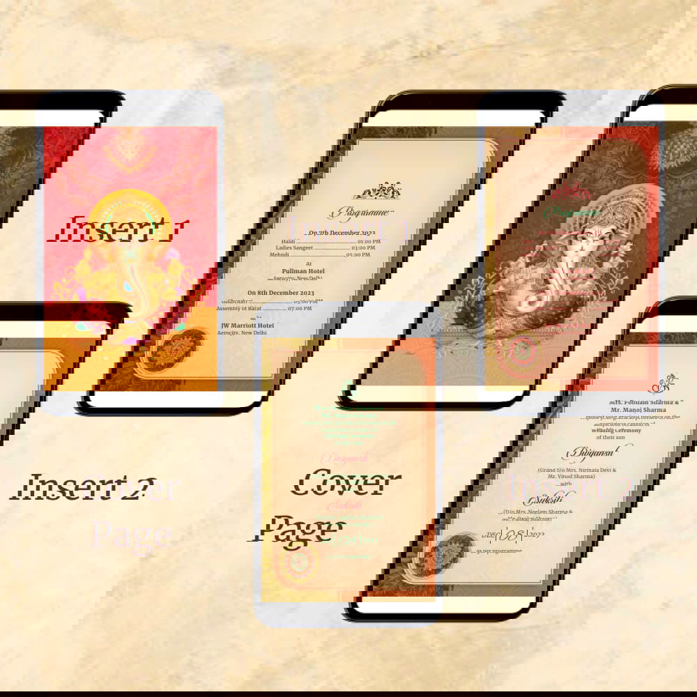 KL2077 Digital Wedding PDF Ecard - Kalash Cards