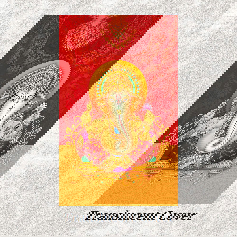 KL2077 Translucent Cover Luxury Wedding Card - Kalash Cards