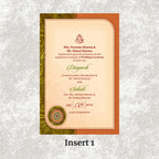 KL2077 Translucent Cover Luxury Wedding Card - Kalash Cards