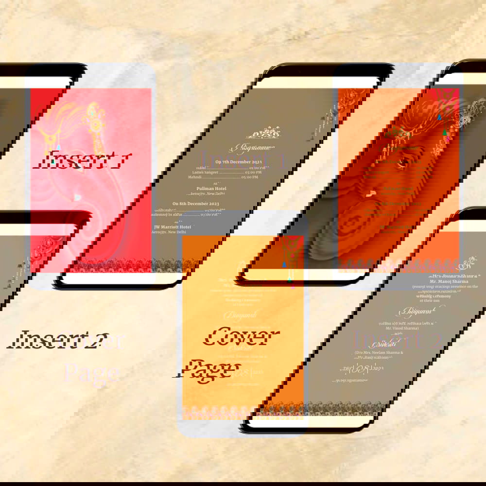 KL2078 Digital Wedding PDF Ecard - Kalash Cards