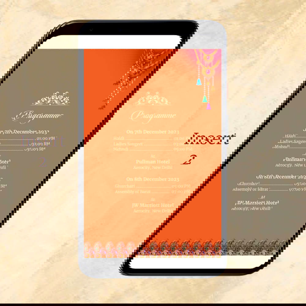 KL2078 Digital Wedding PDF Ecard - Kalash Cards