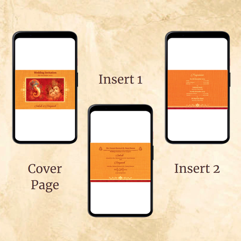 KL2080 Digital Wedding PDF Ecard - Kalash Cards