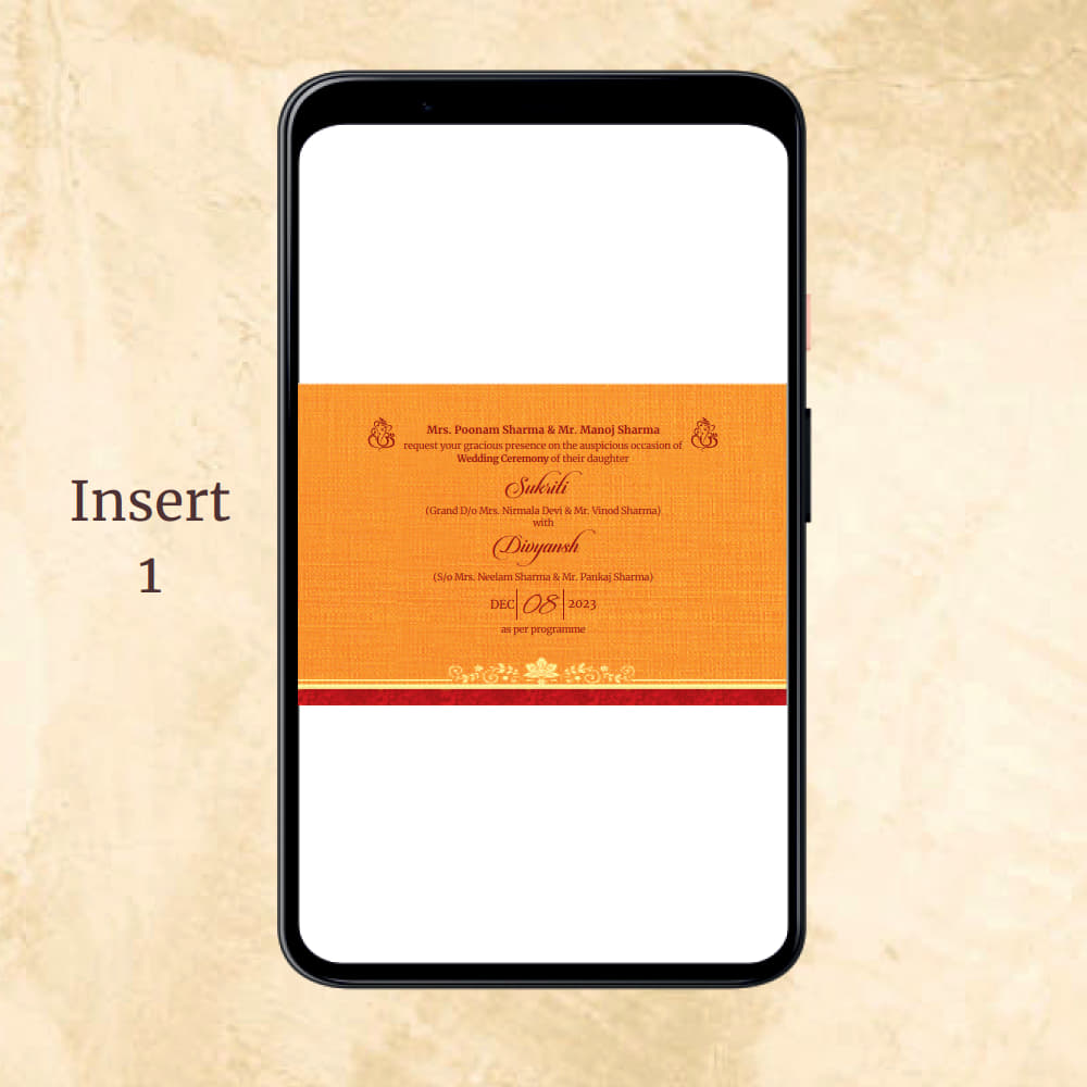 KL2080 Digital Wedding PDF Ecard - Kalash Cards