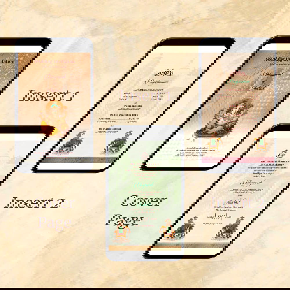 KL2081 Digital Wedding PDF Ecard - Kalash Cards