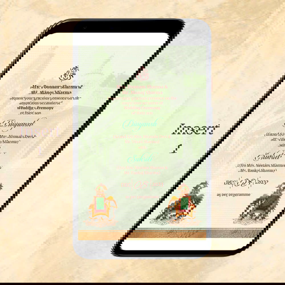 KL2081 Digital Wedding PDF Ecard - Kalash Cards