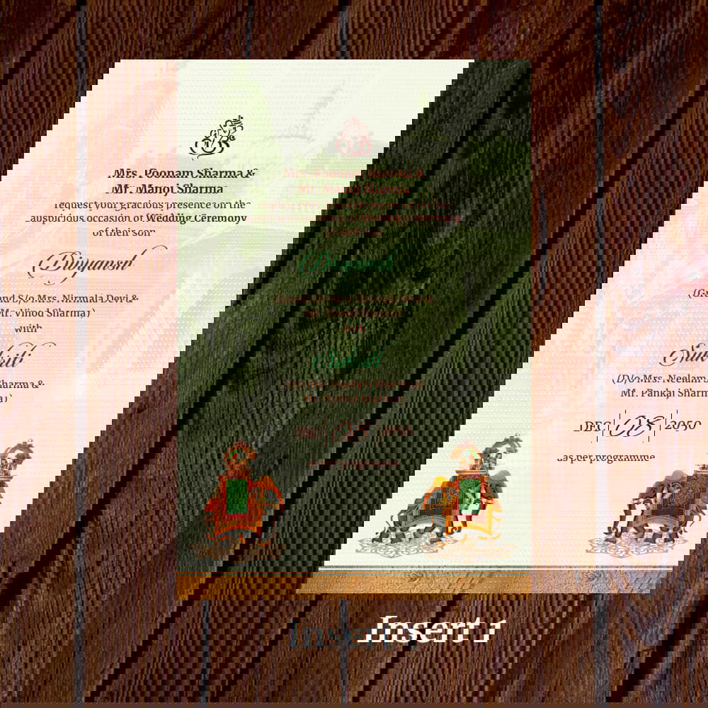 KL2081 Translucent Cover Luxury Wedding Card - Kalash Cards