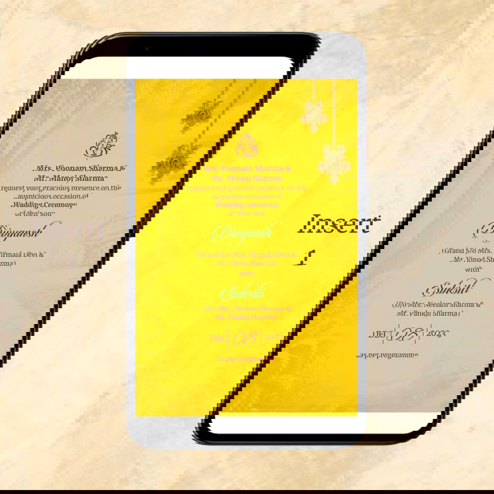 KL2082 Digital Wedding PDF Ecard - Kalash Cards