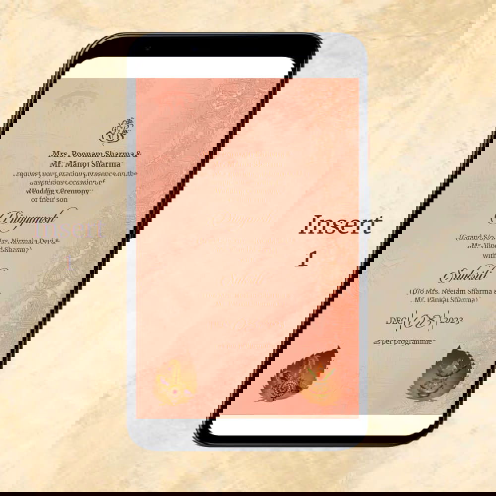 KL2083 Digital Wedding PDF Ecard - Kalash Cards