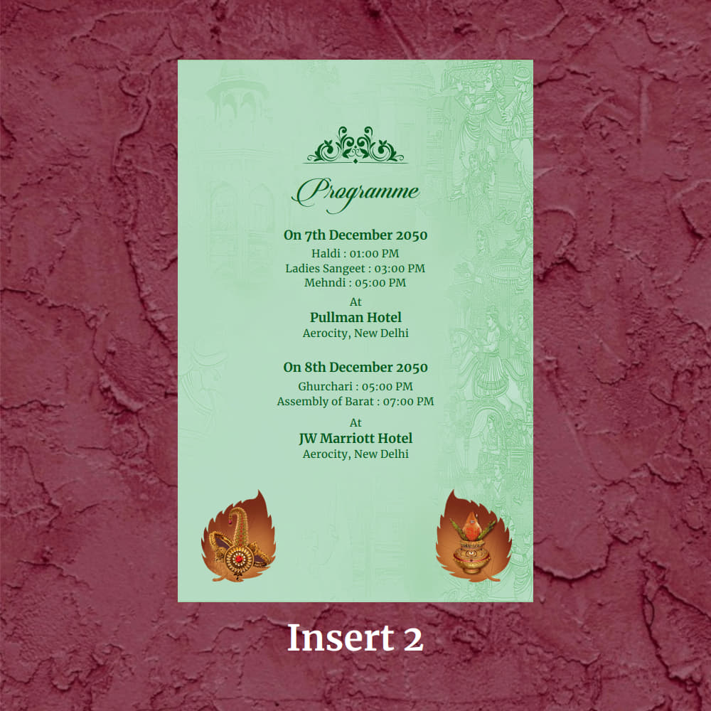 KL2083 Translucent Cover Luxury Wedding Card - Kalash Cards