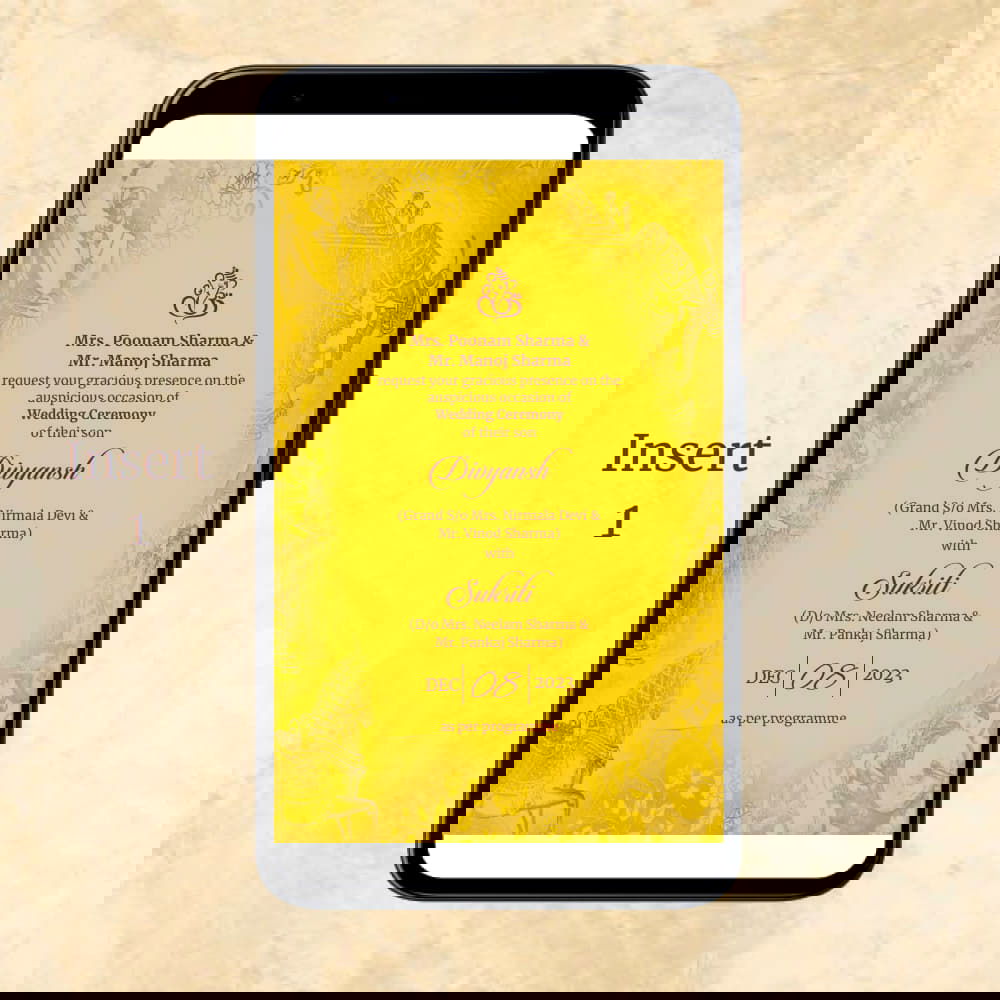 KL2084 Digital Wedding PDF Ecard - Kalash Cards