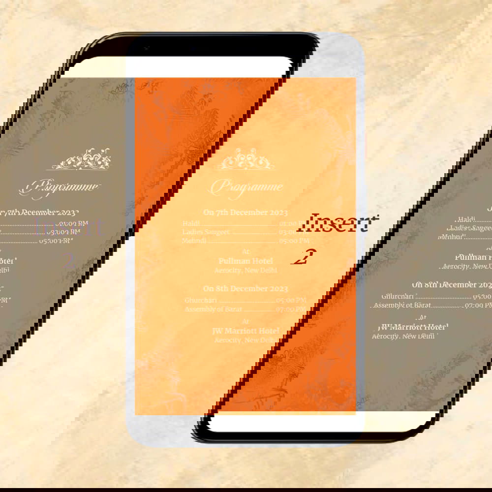 KL2084 Digital Wedding PDF Ecard - Kalash Cards