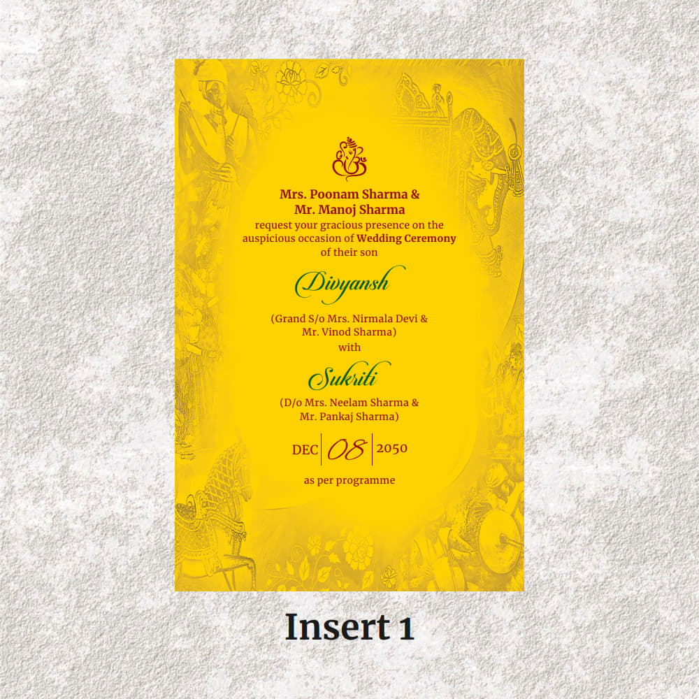 KL2084 Translucent Cover Luxury Wedding Card - Kalash Cards