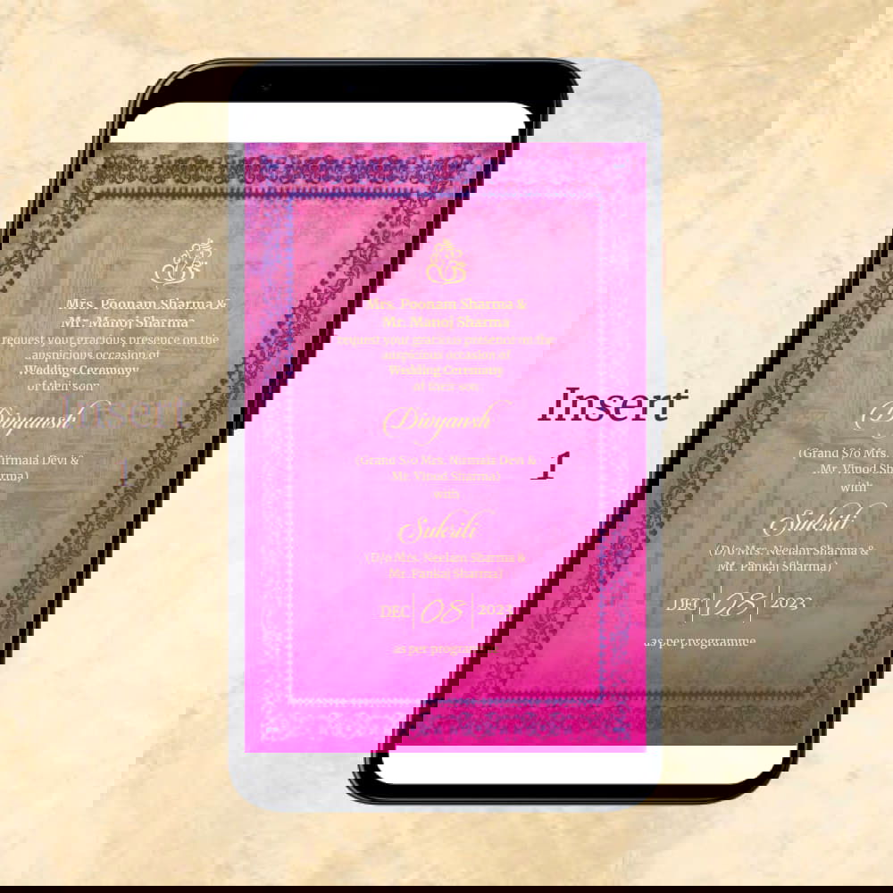 KL2085 Digital Wedding PDF Ecard - Kalash Cards