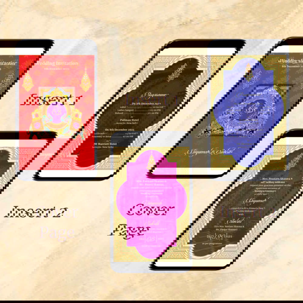 KL2086 Digital Wedding PDF Ecard - Kalash Cards