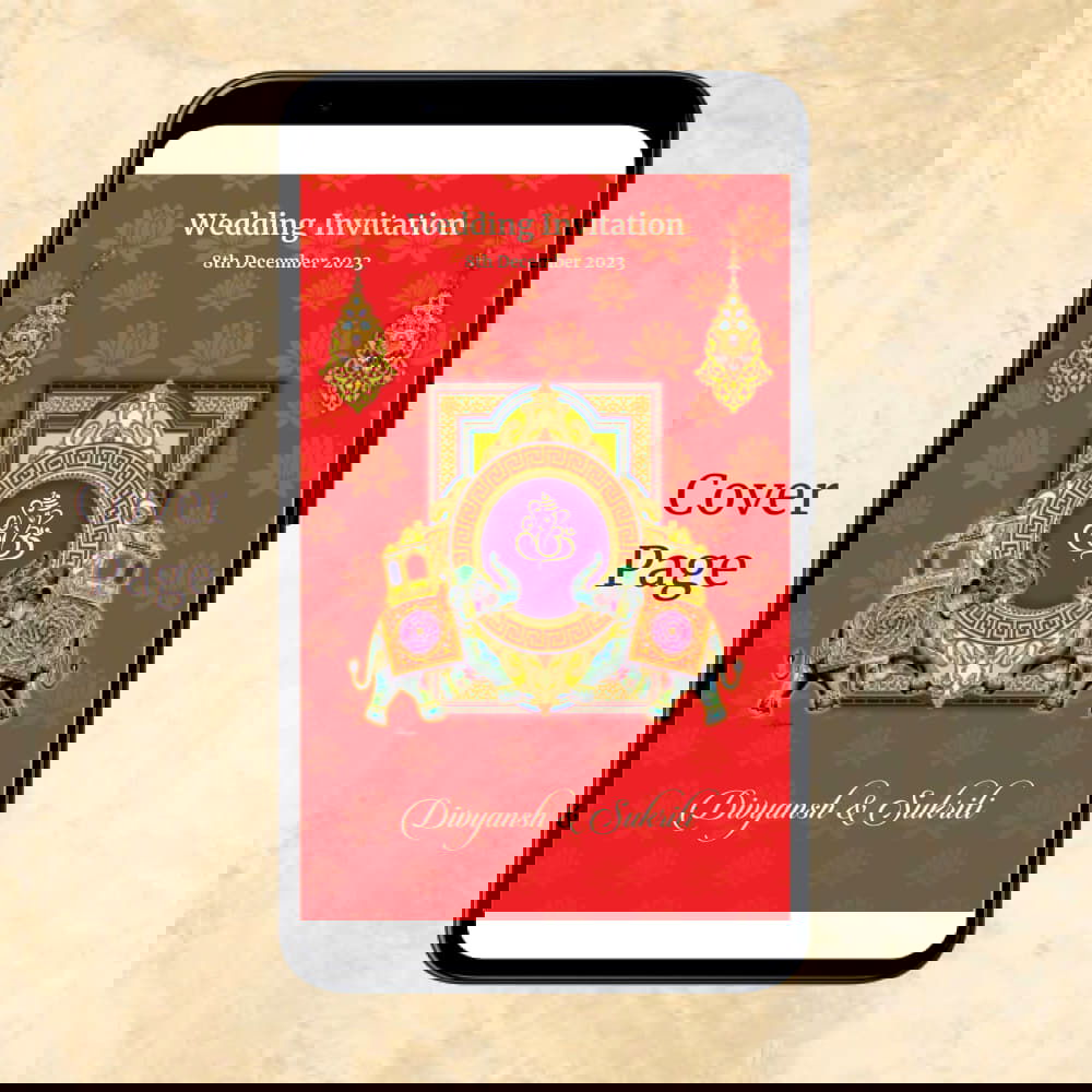 KL2086 Digital Wedding PDF Ecard - Kalash Cards