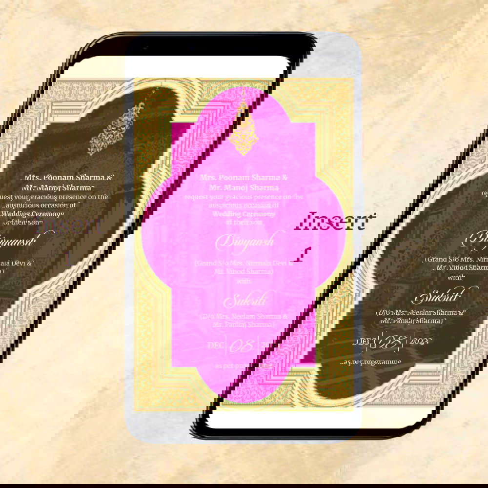 KL2086 Digital Wedding PDF Ecard - Kalash Cards