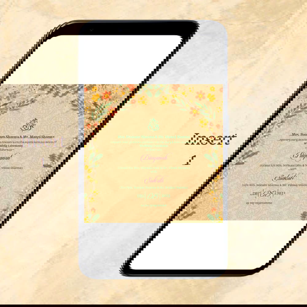 KL2088 Digital Wedding PDF Ecard - Kalash Cards