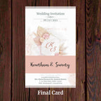 KL2090 Translucent Cover Luxury Wedding Card - Kalash Cards