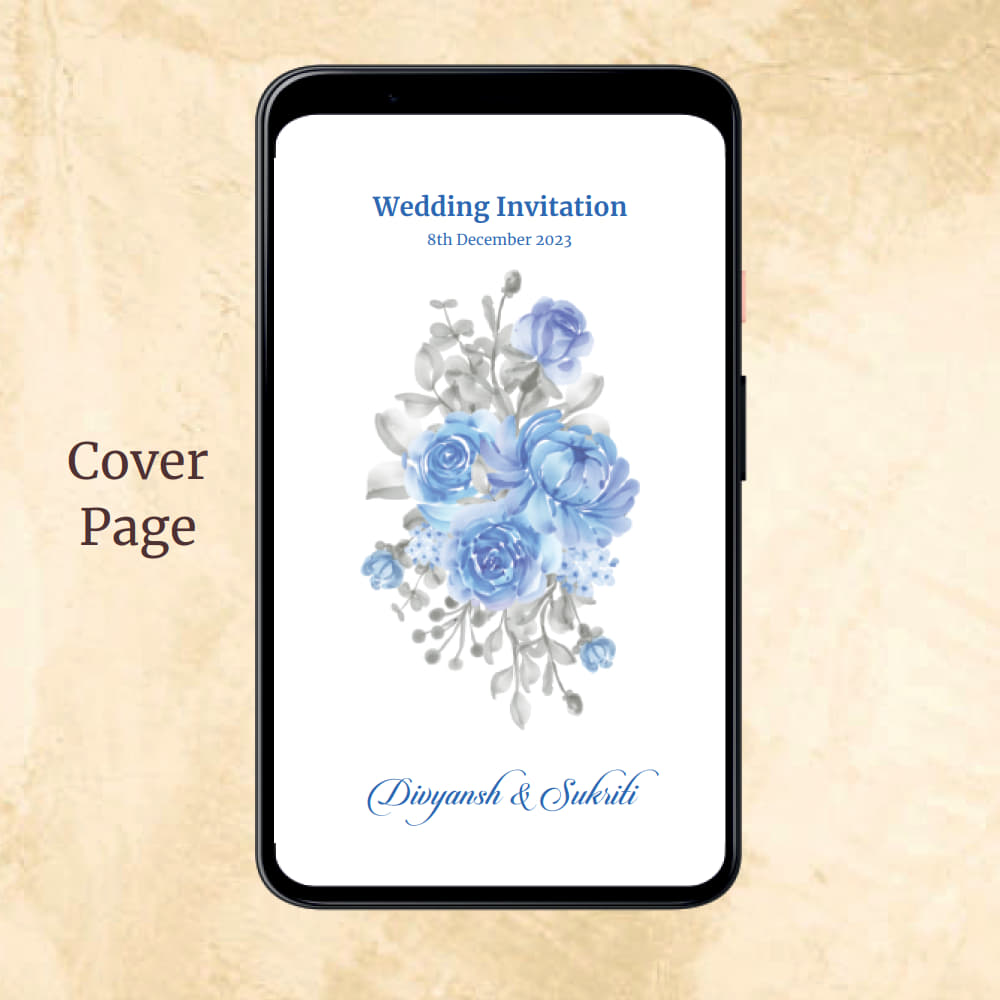 KL2091 Digital Wedding PDF Ecard - Kalash Cards