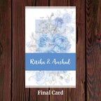 KL2091 Translucent Cover  Luxury Wedding Card - Kalash Cards