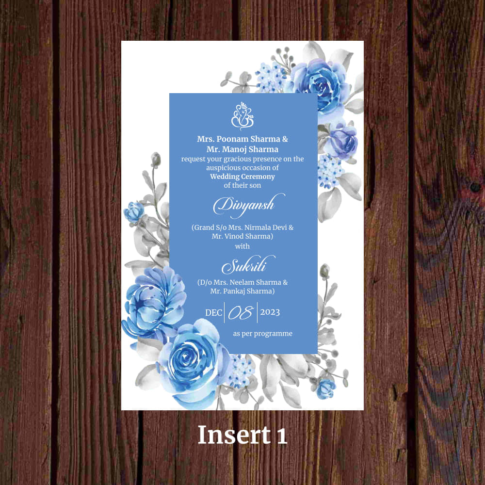 KL2091 Translucent Cover  Luxury Wedding Card - Kalash Cards