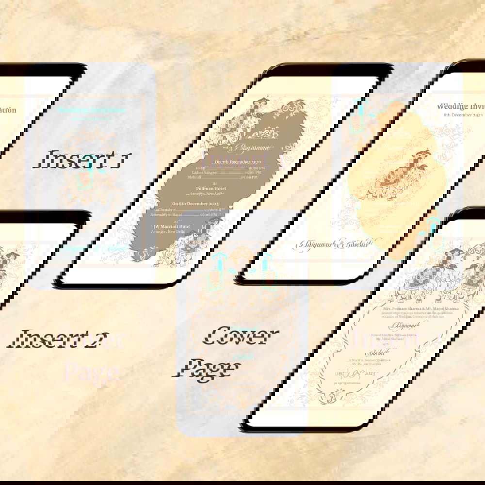 KL2092 Digital Wedding PDF Ecard - Kalash Cards