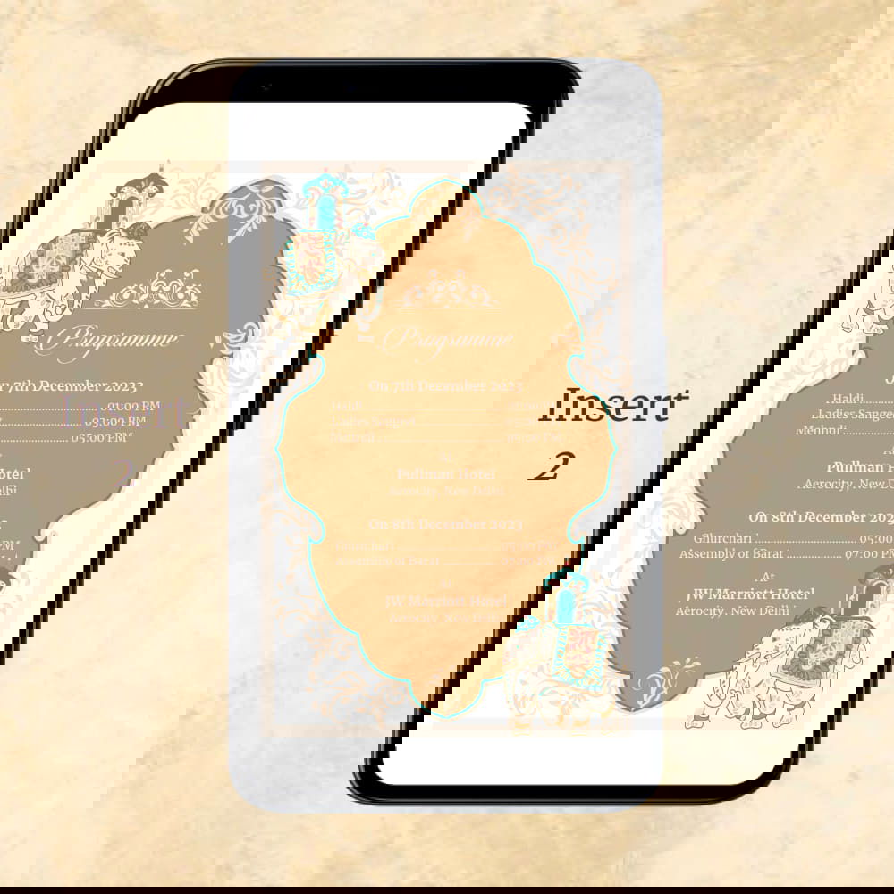 KL2092 Digital Wedding PDF Ecard - Kalash Cards