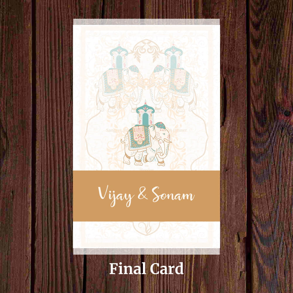 KL2092 Translucent Cover Luxury Wedding Card - Kalash Cards