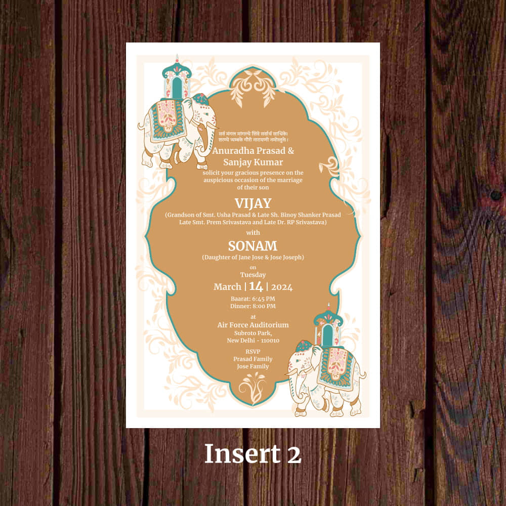 KL2092 Translucent Cover Luxury Wedding Card - Kalash Cards