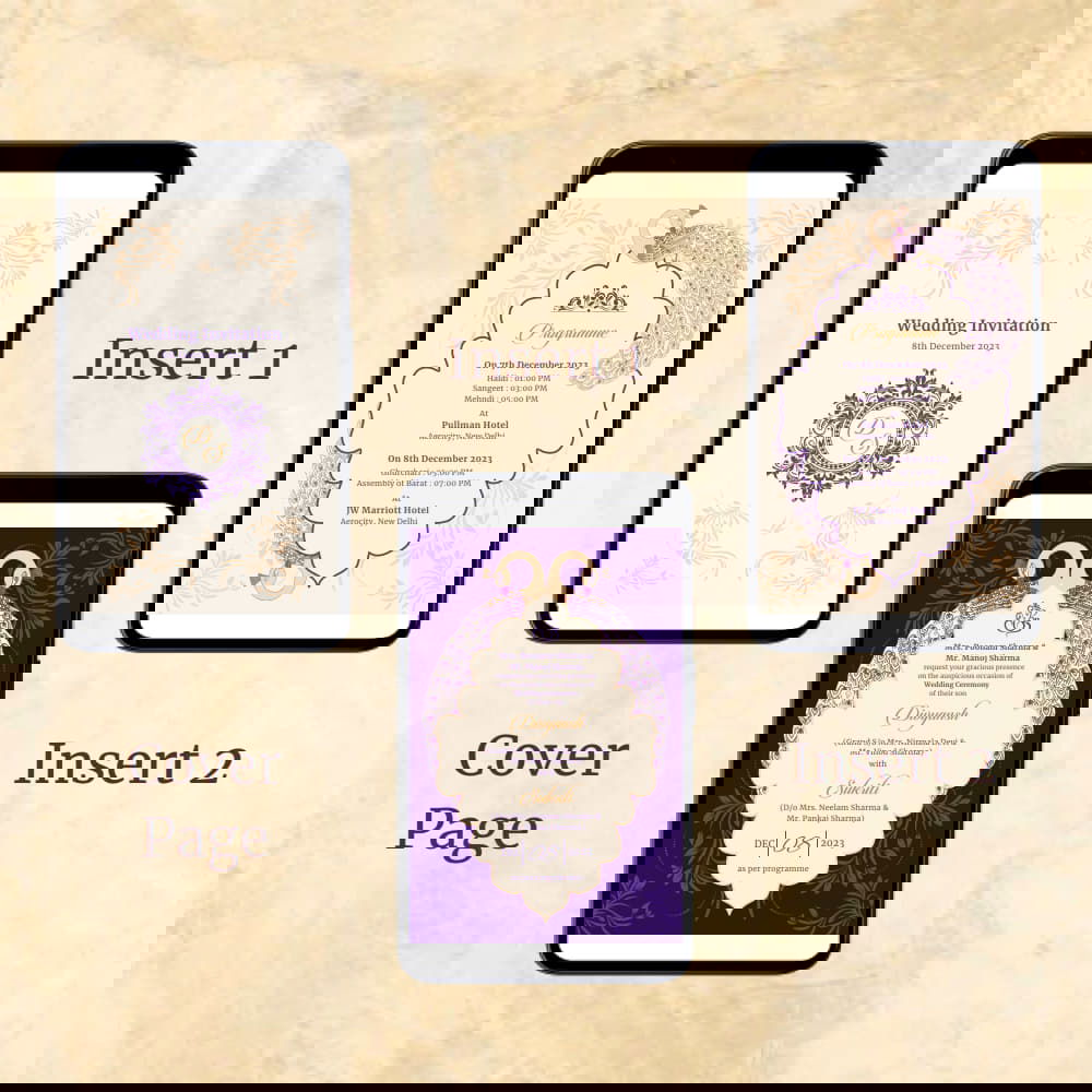 KL2093 Digital Wedding PDF Ecard - Kalash Cards