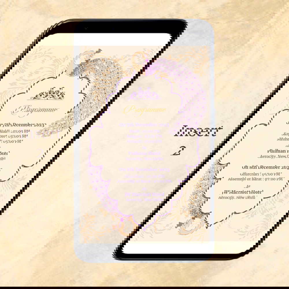 KL2093 Digital Wedding PDF Ecard - Kalash Cards