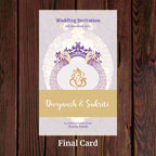 KL2093 Translucent Cover Luxury Wedding Card - Kalash Cards