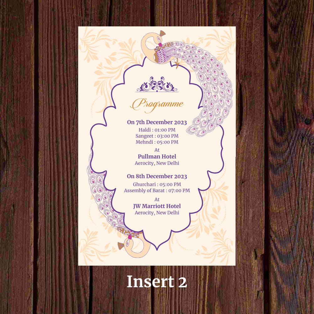 KL2093 Translucent Cover Luxury Wedding Card - Kalash Cards
