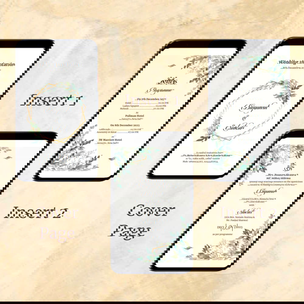 KL2094 Digital Wedding PDF Ecard - Kalash Cards