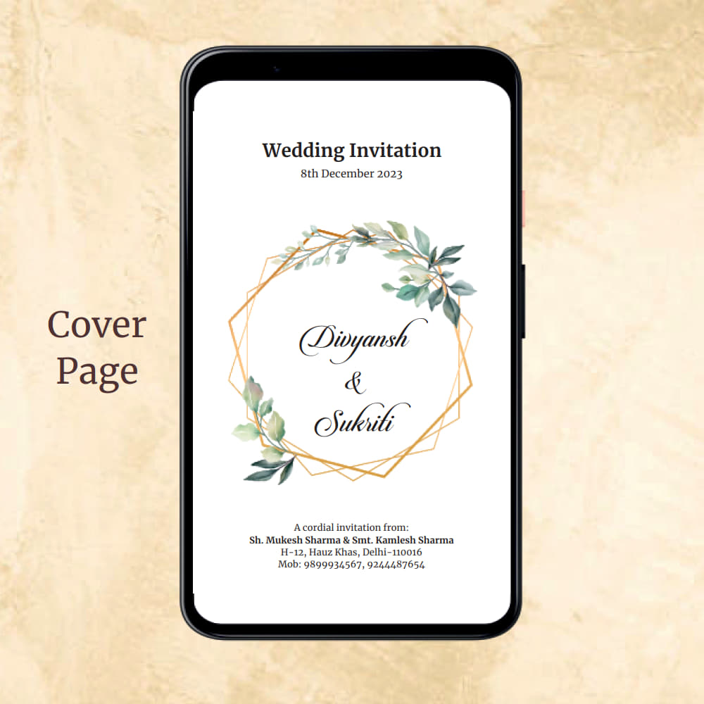 KL2094 Digital Wedding PDF Ecard - Kalash Cards