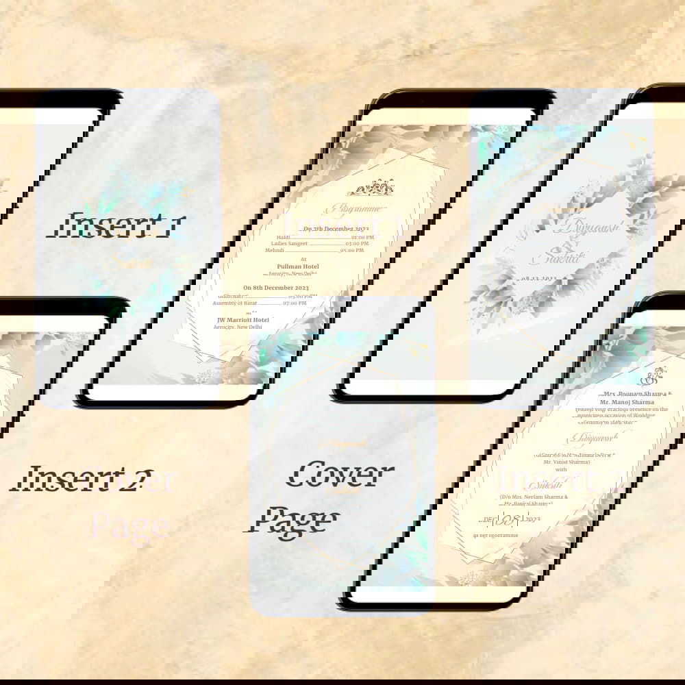 KL2095 Digital Wedding PDF Ecard - Kalash Cards