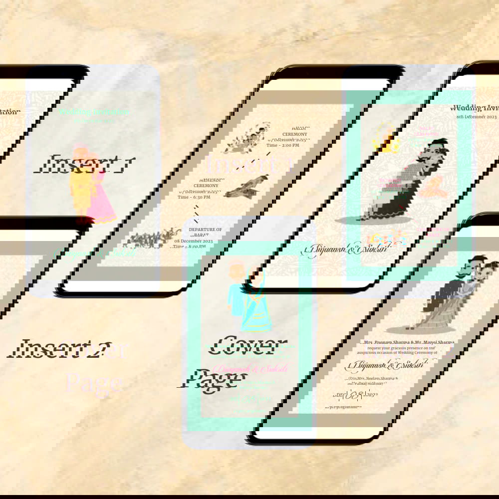 KL2096 Digital Wedding PDF Ecard - Kalash Cards