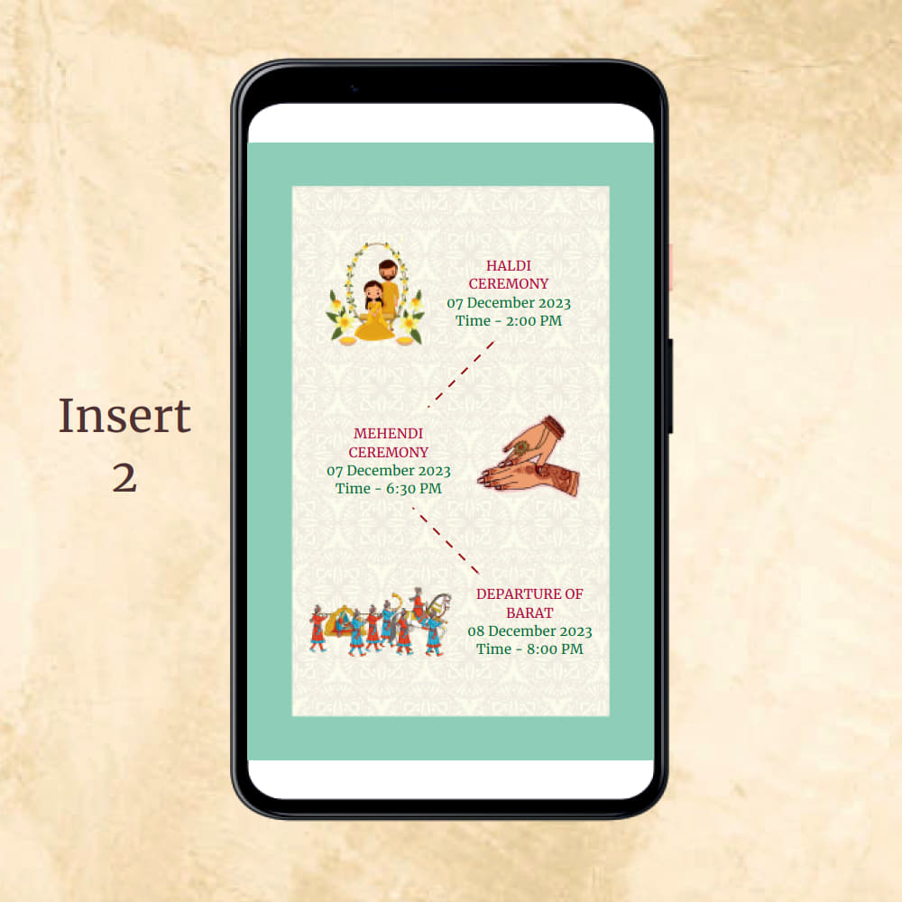 KL2096 Digital Wedding PDF Ecard - Kalash Cards